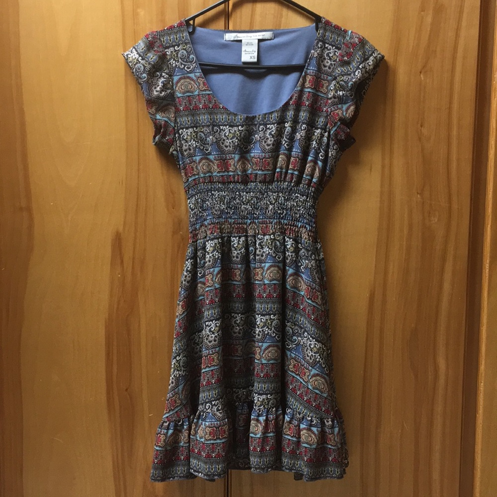 Casual Patterned Empire Waistline Dress